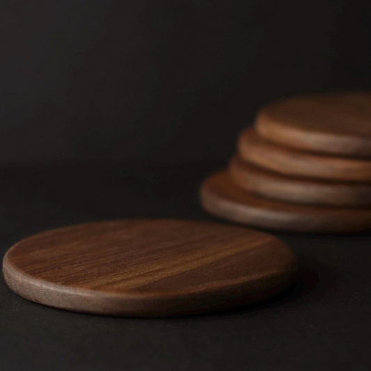 Best Seller / Coasters (Round) - Set of 4 | Choose Your Wood Species