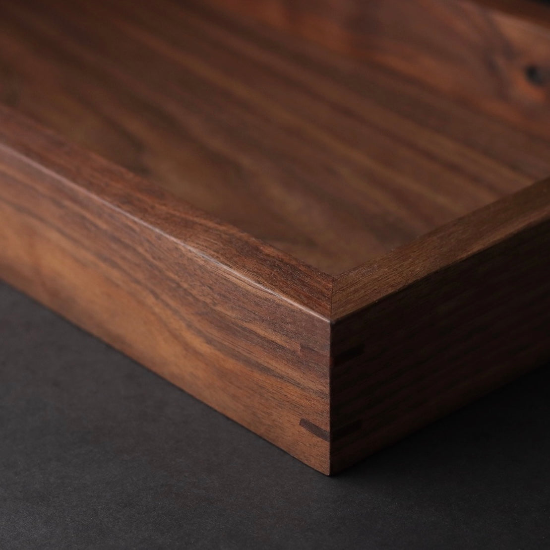 Rectangle Miter Tray / Various Sizes - Black Walnut Wooden Tray