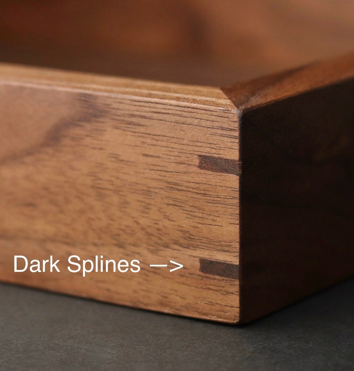 Rectangle Miter Tray / Various Sizes - Black Walnut Wooden Tray