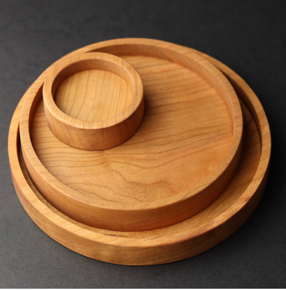 Best Seller / Round Wood Tray - Choose Your Size / Candle Holder, Catch All, Home Decor