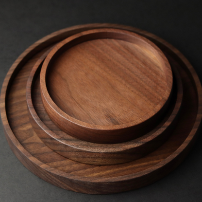 Best Seller / Round Wood Tray - Choose Your Size / Candle Holder, Catch All, Home Decor