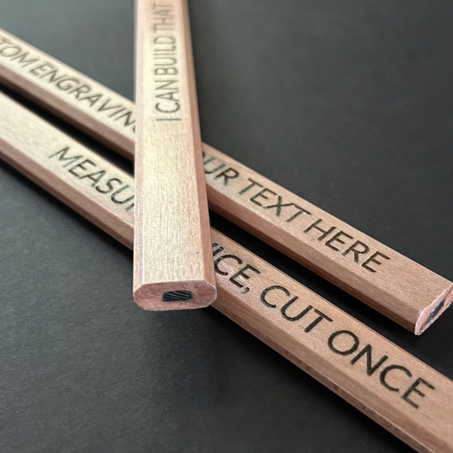 Carpenter Pencil - Single or Set of 3 - Engraved