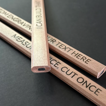 Carpenter Pencil - Single or Set of 3 - Engraved